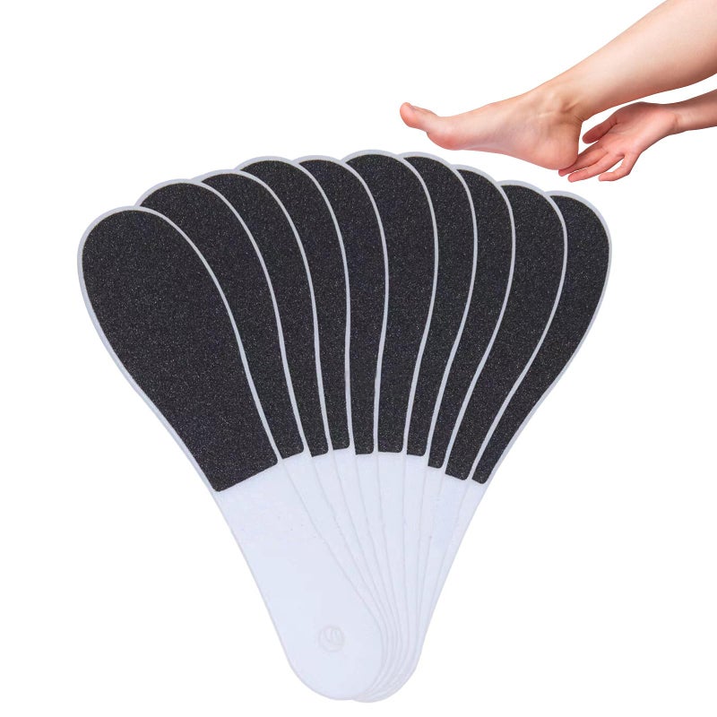 Agirlvct 10 Pack Foot File, Professional Foot Callus Remover Sandpaper Pedicure Tools, Double Side Foot Scrubber, Sander for Dead Skin Foot Rasp Pedicure for Women Mother Family Manicure Beauty Shop Spa - Image 1